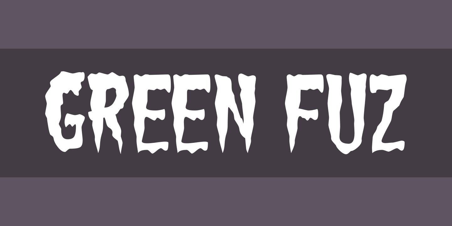 Przykład czcionki Green Fuz Regular